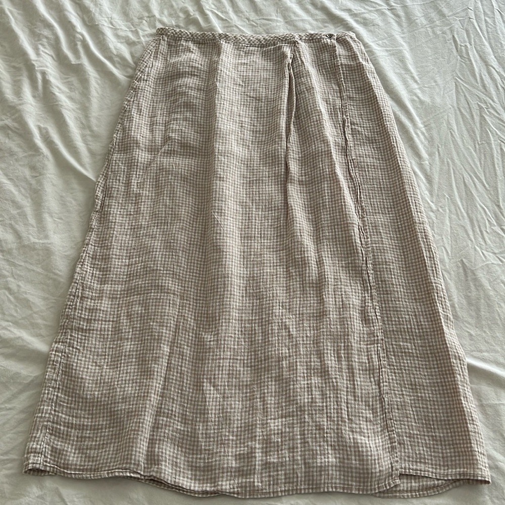 Eileen Fisher 100% Organic Linen Skirt